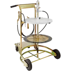 Tryckluftsdriven fettpump med vagn – 180 KG fat